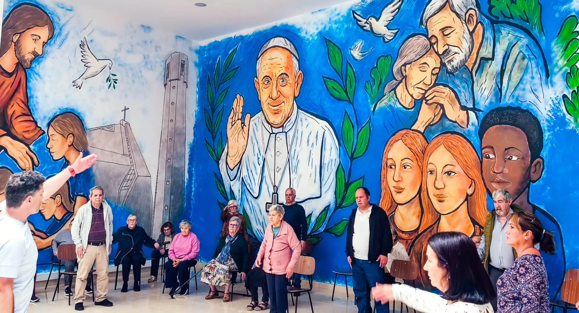 Mural Centro Dia do Centro Social e Paroquial de Santa Cecília